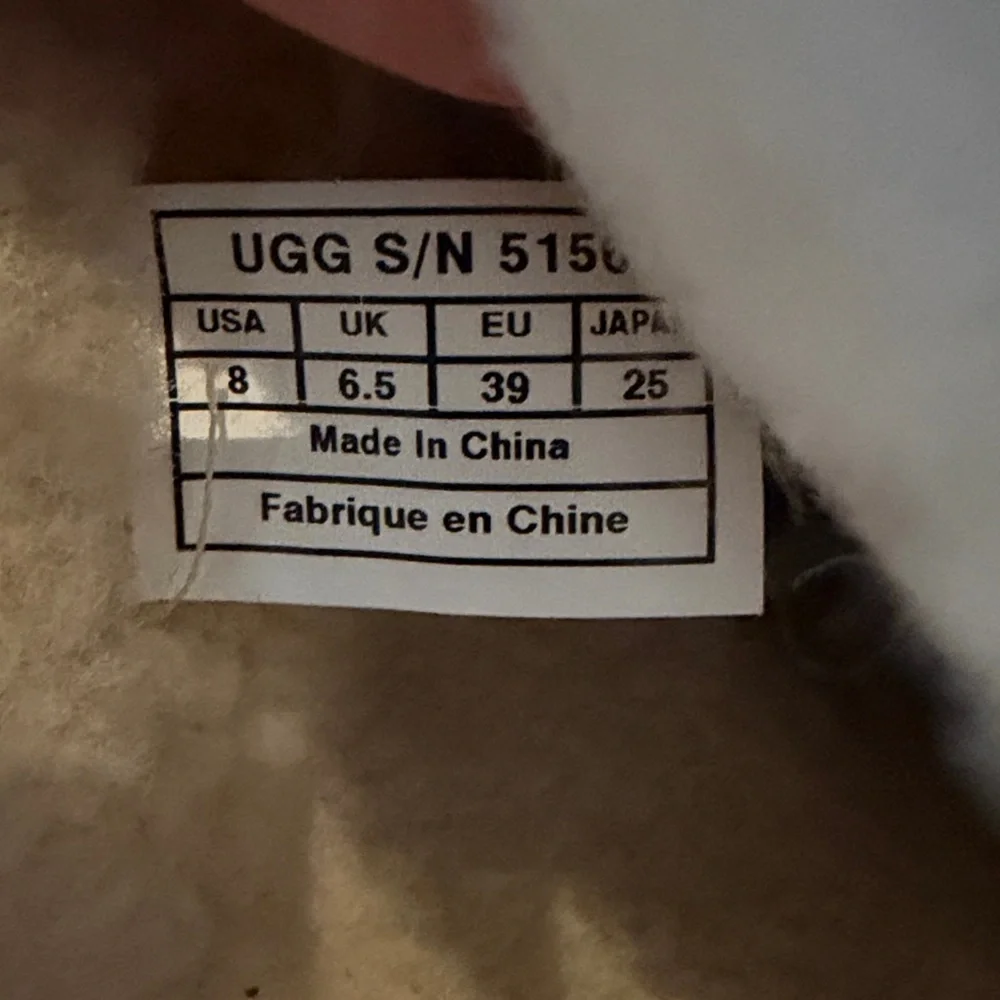 UGG Mid-Calf Dark Gray/Black Leather Sheepskin Kona Boots
